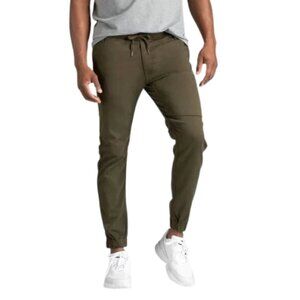 DU/ER Mens Medium Drawstring Cotton Jogger Green Army